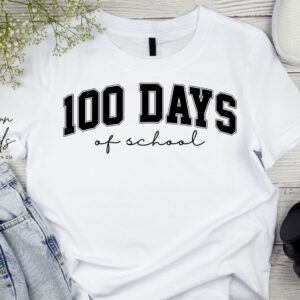 Simple 100 Days of School T-shirt